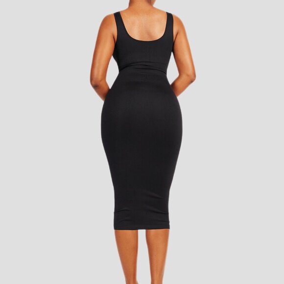 Magic Sculpt Built-In Shapewear Dress, Sleeveless Black - Picture 7 of 7